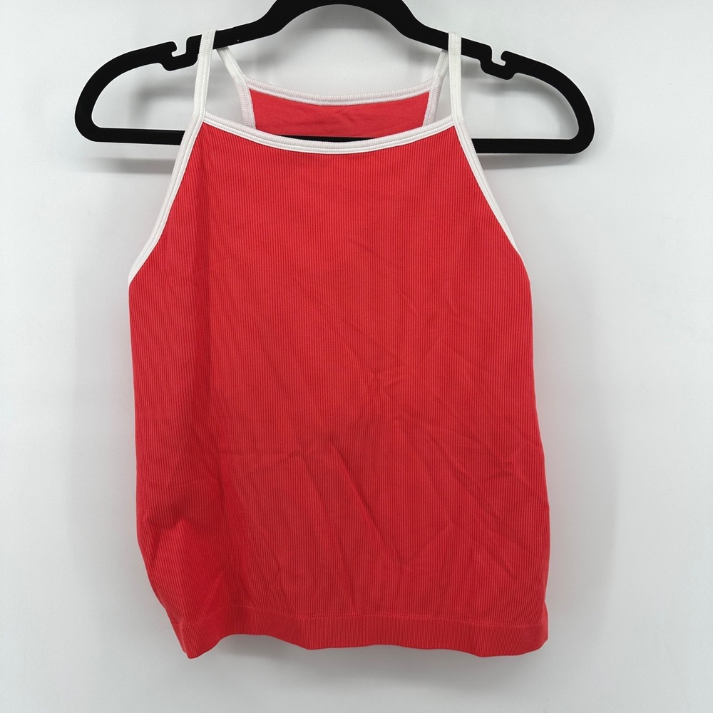 DSG Momentum Seamless Cami Cabana Coral Ribbed Athletic Tank Top XL CKP12741CN